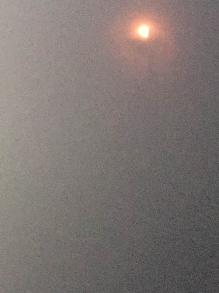 Beginning of total solar eclipse.